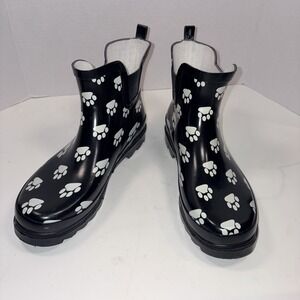 NORTY Women's 10 Ankle Rain Boots Ladies Waterproof Winter Spring Garden Dog Cat